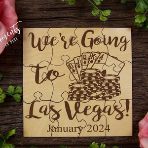 We're Going to Las Vegas Puzzle Surprise Vegas Trip Announcement Vegas Girls Weekend Vacation Bachelorette Party, Birthday, Anniversary Gift