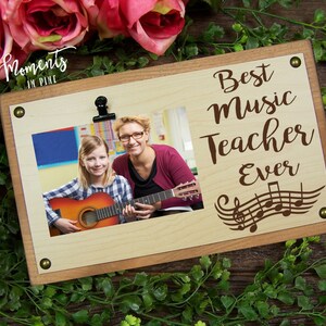Music Teacher Appreciation Gift, Retirement Gift, Music Teacher Picture Frame Plaque Sign Photo Gift, Music Teacher Gift Band, Piano, Chorus