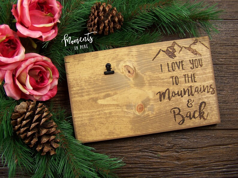 I Love You Boyfriend Gift Camping Gift for Him Rustic Picture Frame Husband Gift Anniversary Gift Valentines Gift Birthday Gift Idea