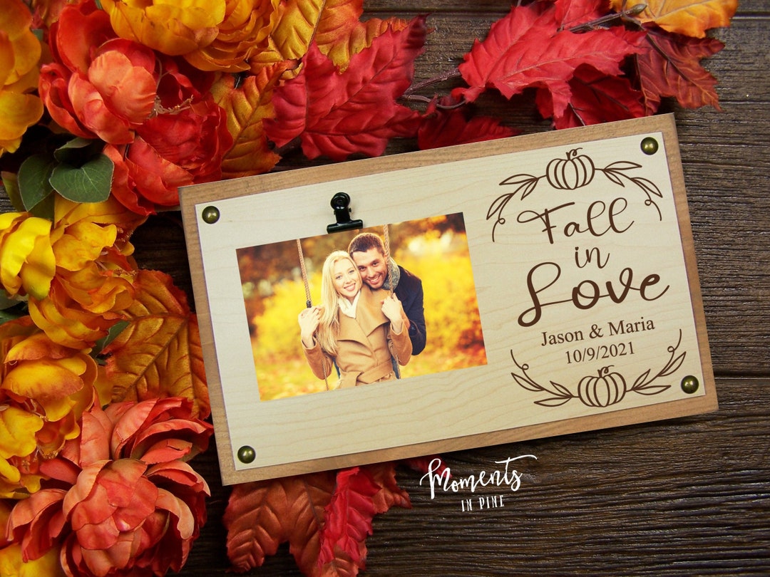 Fall Wedding Gift for Couples, Fall in Love Rustic Fall Wedding Gift ...