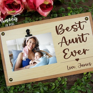 Personalized Aunt Picture Frame Gift for Aunt, Aunt Photo Frame Sign, Aunt Gift from Niece, Nephew, New Baby, Christmas, Birthday Gift Idea