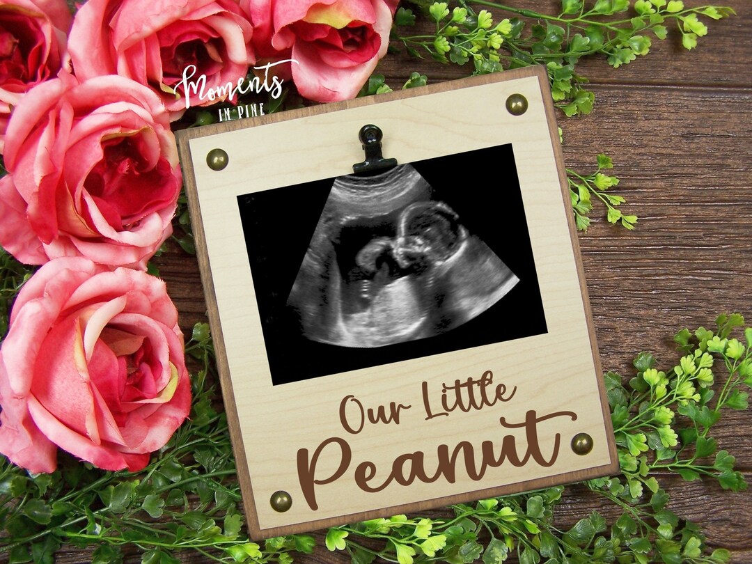 Our Little Peanut Pregnancy Announcement Picture Frame, Baby Reveal