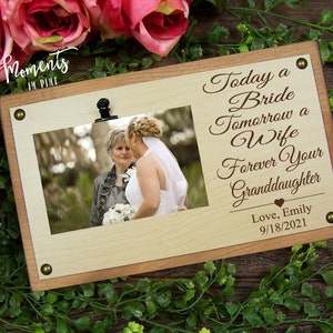 Grandparents Of The Bride Gift, Grandmother Of The Bride Picture Frame, Grandfather Wedding Gift Grandma Grandpa Thank You Grandparents Gift