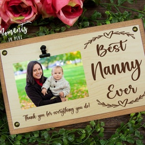 Nanny Gift from Kids, Best Nanny Ever Personalized Custom Picture Frame, Christmas, Appreciation Thank You Gift, Nanny Birthday Gift Idea