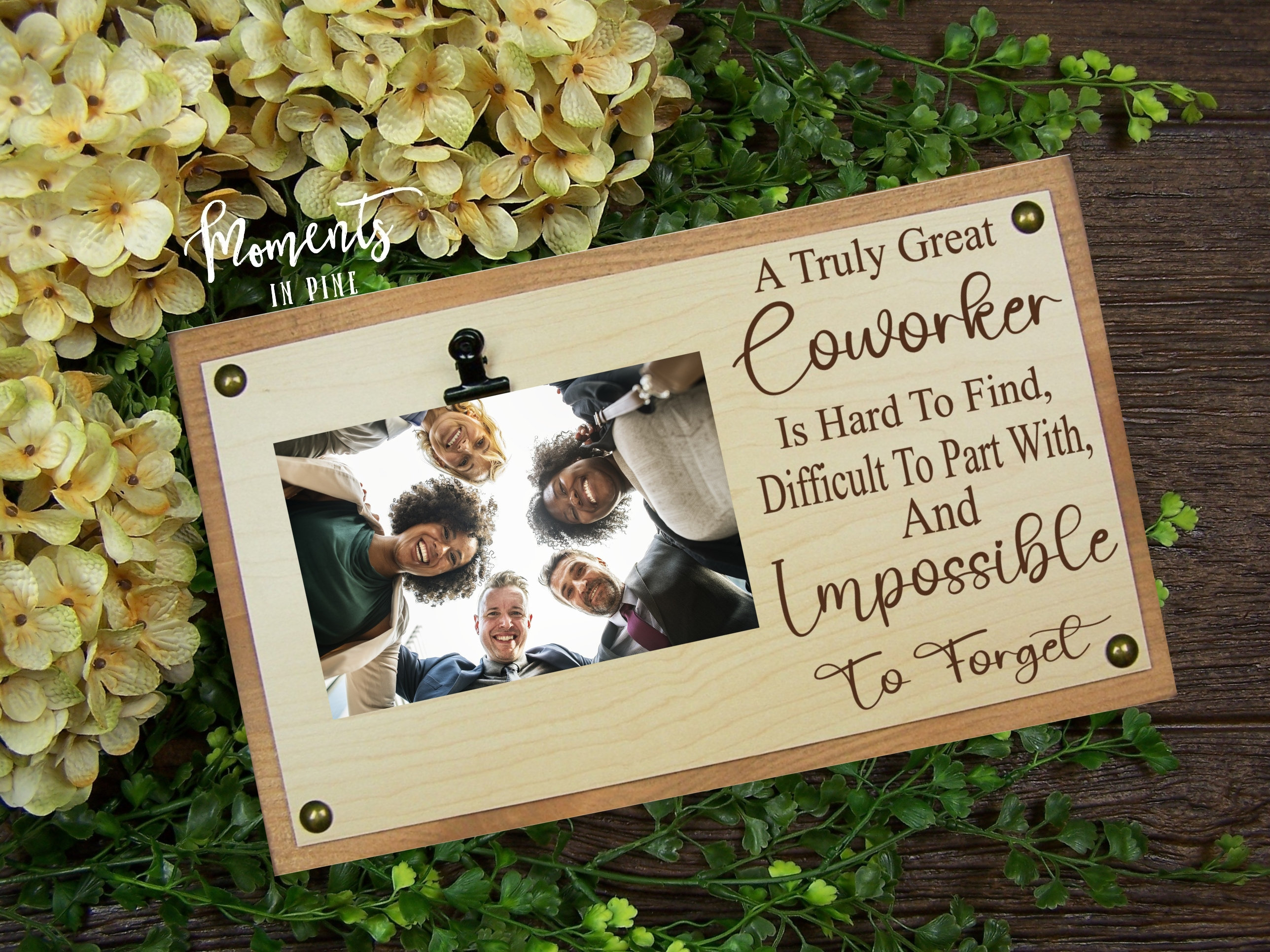 Coworker Leaving Gift, Goodbye Gift, Appreciation Gift Engraved Picture Frame Quote Colleague Gift Retirement Gift from Coworker Friend Gift