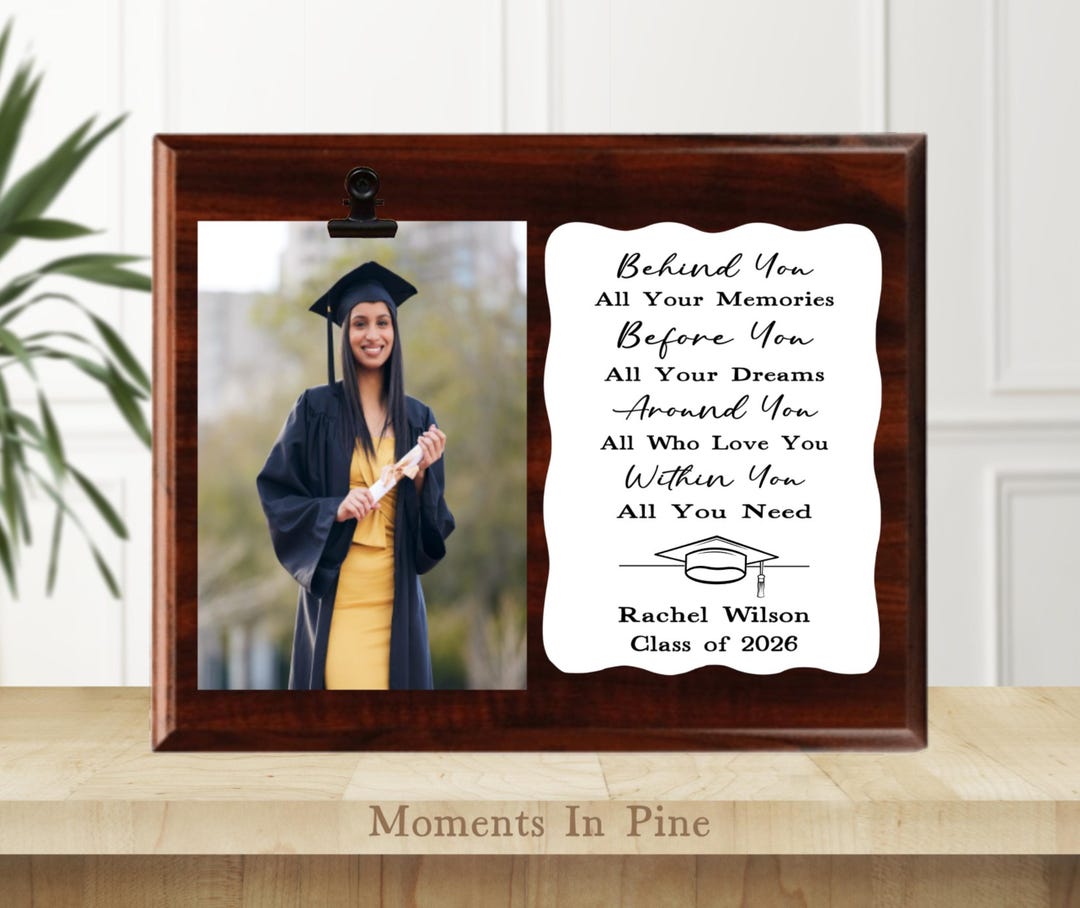 Personalized Graduation Photo Frame, High School Graduation Gift Him ...