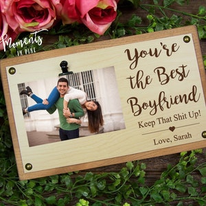 Funny Gift for Boyfriend, Valentines Day Gift for Him, Best Boyfriend Picture Frame, Valentines Gift Idea, Relationship Gift, Photo Frame