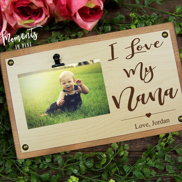 I Love Nana Photo Frame Etsy