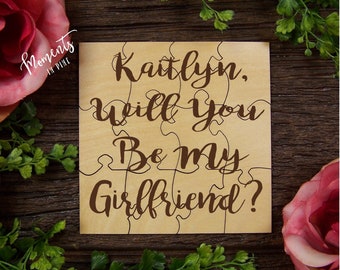 Personalized Girlfriend Proposal Puzzle with Message of Love Will You Be My Girlfriend Gift Asking to Be Girlfriend Fun Custom Gift Romantic