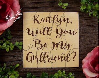 Personalized Girlfriend Proposal Puzzle with Message of Love Will You Be My Girlfriend Gift Asking to Be Girlfriend Fun Custom Gift Romantic