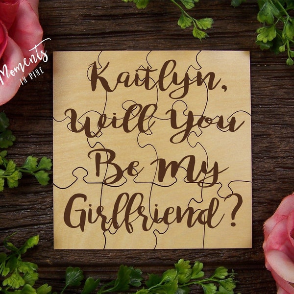 Personalized Girlfriend Proposal Puzzle with Message of Love Will You Be My Girlfriend Gift Asking to Be Girlfriend Fun Custom Gift Romantic