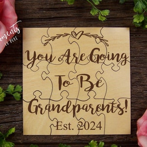 You Are Going To Be Grandparents Est 2024 Surprise Baby Reveal Pregnancy Announcement New Grandparents Gift Future Grandparents To Be Puzzle image 6