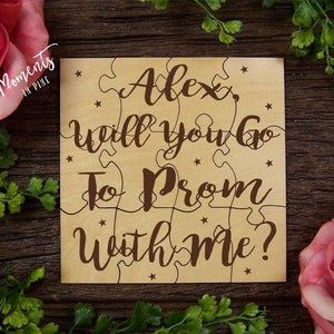 Prom Proposal Puzzle Reveal Sign Announcement Prom Invitation Will You Go To Prom With Me Promposal Prom Ask Ideas 2024 Prom Keepsake Gift