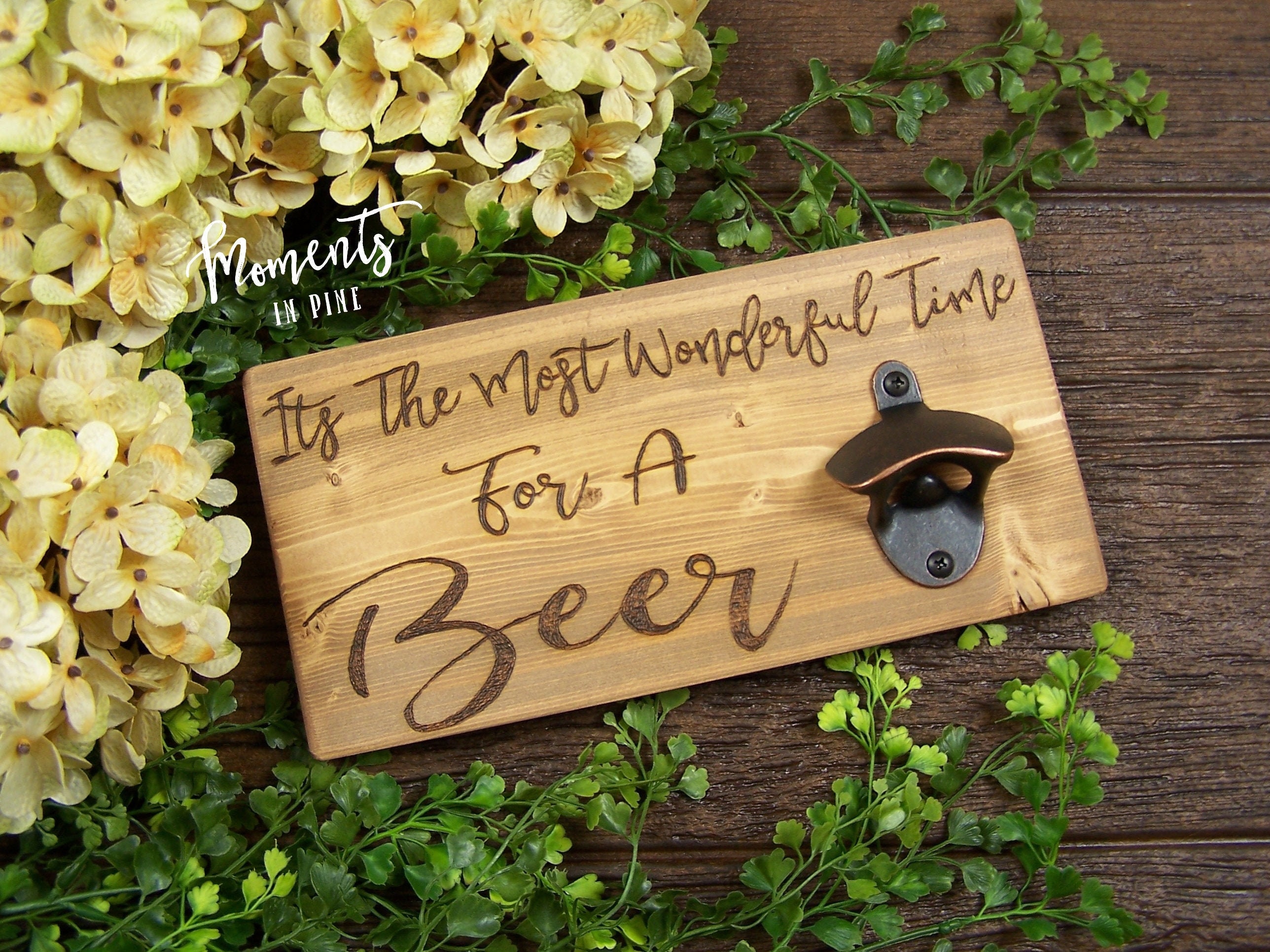 Beer Christmas Gifts for Beer Lover Wood Bottle Opener Etsy