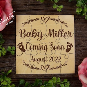 Personalized Pregnancy Announcement for Grandparents to Be Gift Suprise Puzzle Reveal Announcing New Baby on the Way Reveal Gift for Parents