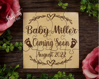 Personalized Pregnancy Announcement for Grandparents to Be Gift Suprise Puzzle Reveal Announcing New Baby on the Way Reveal Gift for Parents