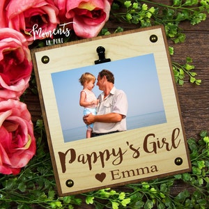 Personalized Grandpa Gift from Granddaughter, from Baby, Pappy&#39;s Girl, Birthday Gift for Grandpa Picture Frame Father&#39;s Day Gift Photo Frame
