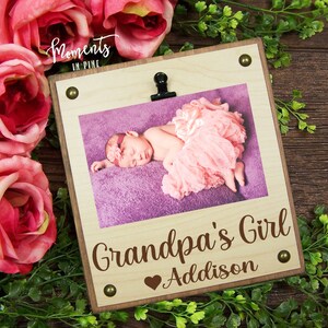 Grandpa Gift from Granddaughter, Personalized Grandpa Picture Frame Sign Father's Day Gift for Grandpa, Grandpa's Girl, Grandpa Photo Frame