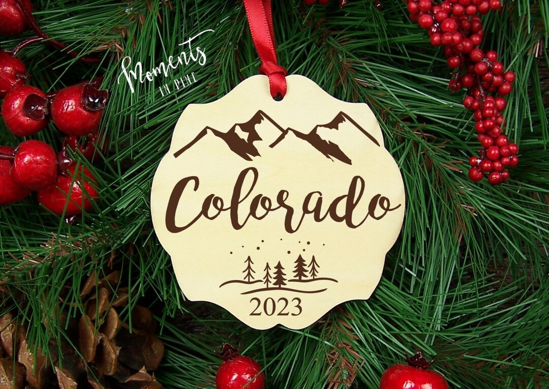 Colorado Christmas Ornament 2023 Christmas Gift for Travelers Outdoor