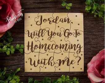 Will You Go To Homecoming With Me? Personalized Homecoming Proposal Puzzle Sign High School Dance 2023 Ask A Date Hoco Proposal Gift Idea