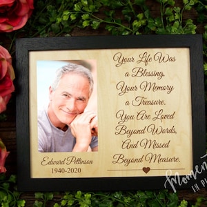 Grandpa Memorial Gift Loss of Grandfather Memorial Picture Frame Personalized Grandparent Memorial Keepsake, In Loving Memory Papa Sympathy