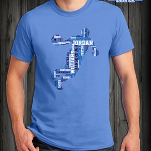 UNC Basketball GOAT Tar Heel Shirt Michael Jordan Roy Williams Dean Smith Tyler Hansborough Luke Maye TarHeel Carolina Blue Gildan Softstyle