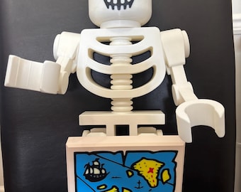 Giant LEGO Skeleton Add-On – Pirate Treasure Map | Oversized LEGO Minifigure Accessory