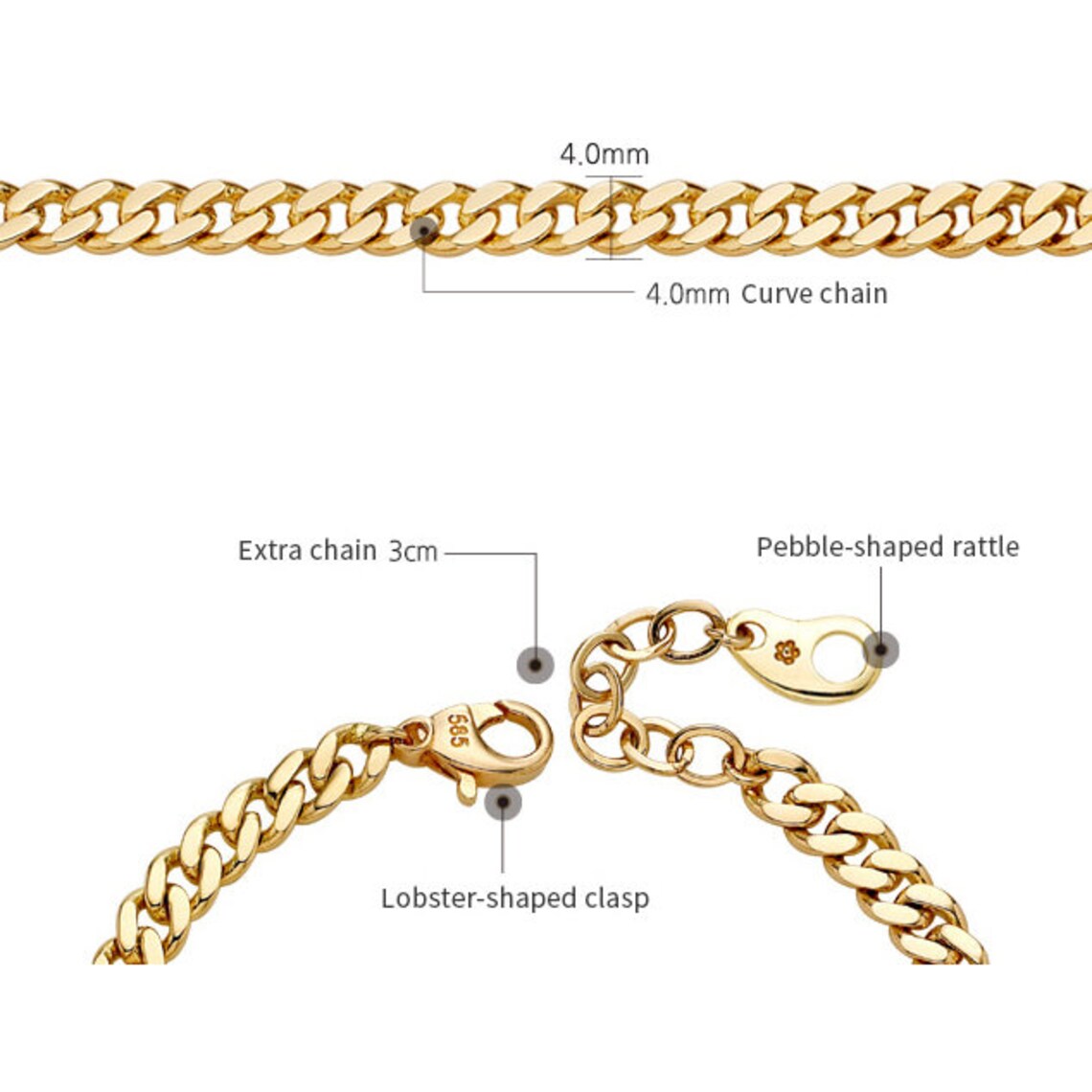 Custom Engravable Solid 14K Gold ID Bracelet Personalize Etsy