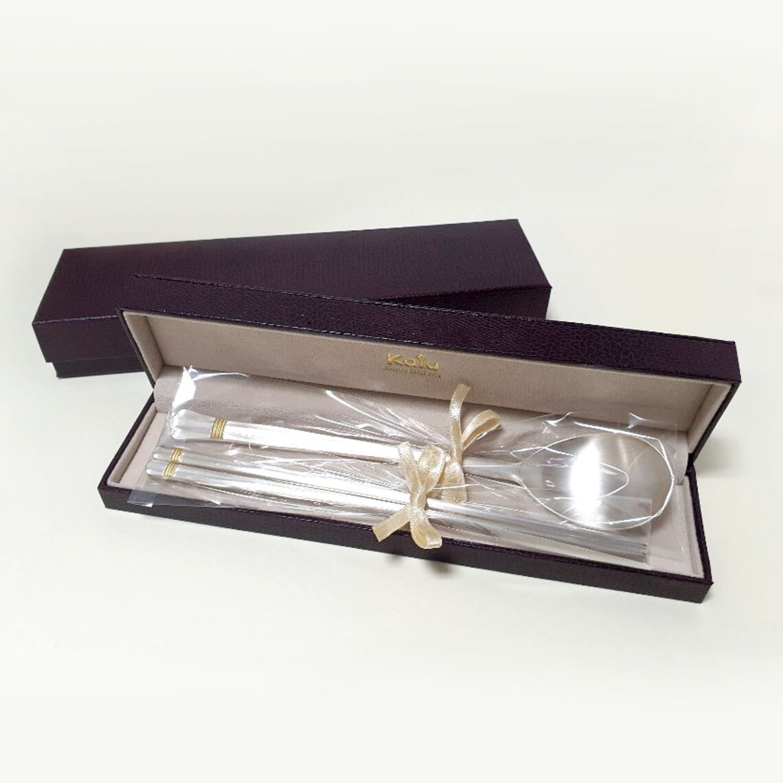 Korean Chopsticks Spoon Set Personalized Sterling Silver Etsy