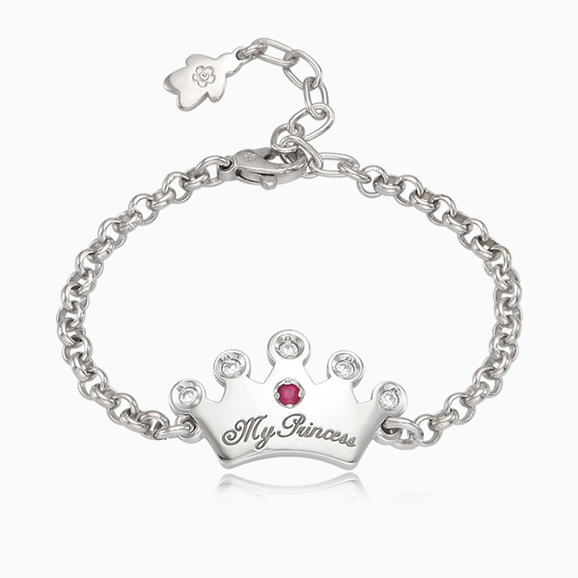 Personalized Baby Bracelet Tiara Birthstone Sterling Silver - Etsy