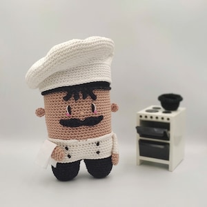Patron Amigurumi Chef - Patron au crochet - Patron Amigurumi - Patron Chef - Patron Amigurumi Chef - Cuisinier Amigurumi - Patron Dolmas le chef