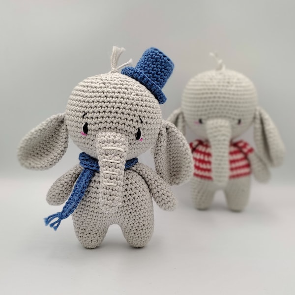 Elephant Amigurumi Pattern - Crochet Pattern - Elephant Pattern - Amigurumi Elephant - Tutorial - PDF - Dulis the little Elephant Pattern