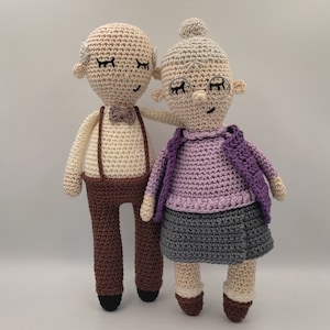 Grandparents Amigurumi Pattern - Grandma Crochet Pattern - Grandpa Crochet Pattern - Amigurumi Doll - Crochet Doll - PDF - Yaya and Papu