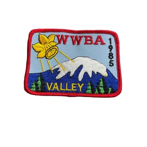 Vintage 1985 WWBA Valley Women&#39;s Bowling Association Retro patch Iron On Sew On Glue on Fabric Embroidered Patch