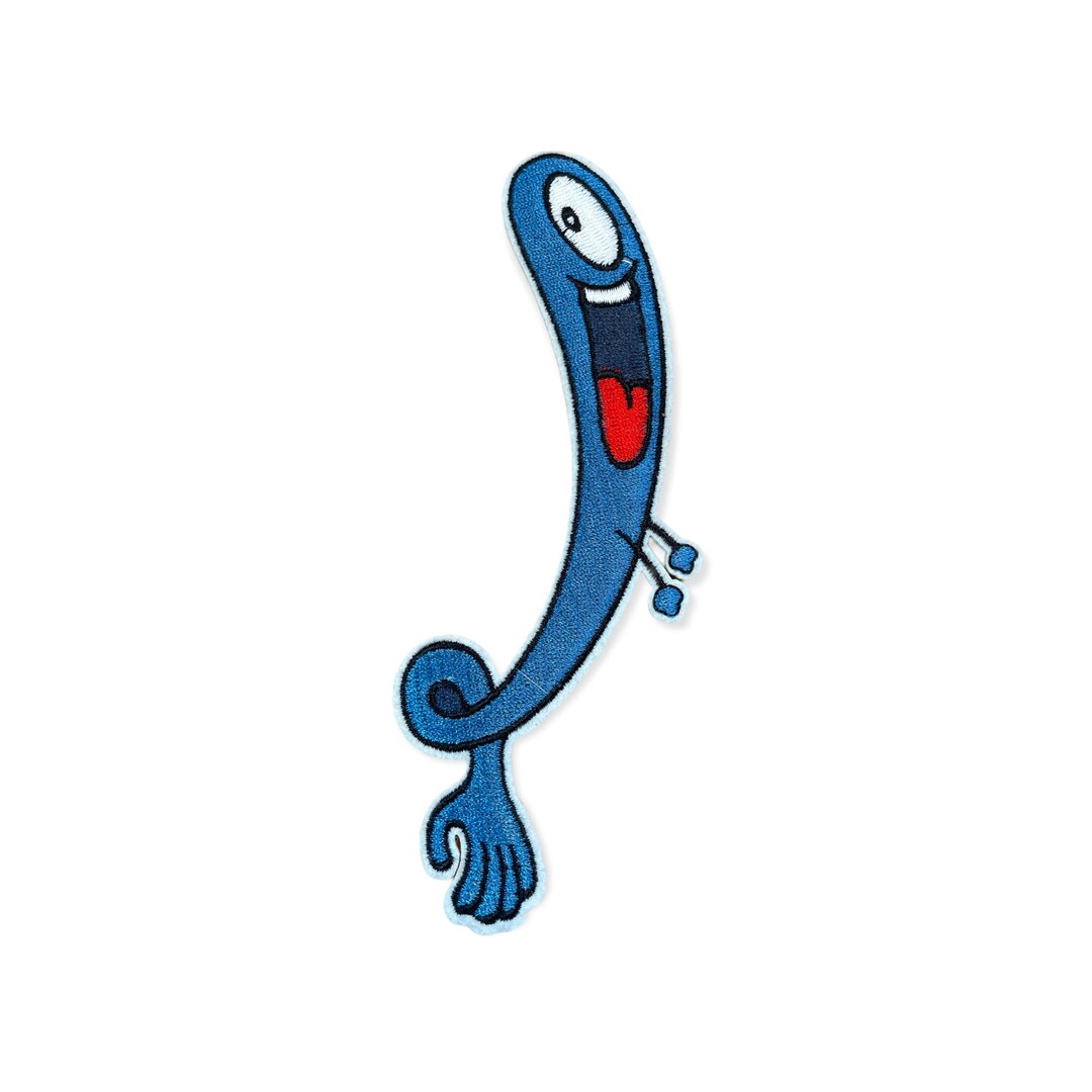 Cartoon Blue Monster Embroidered Patch: Adventure Fabric Applique - Etsy