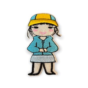 Yellow Hat Cutie Girl Embroidered Patch Iron On Sew On