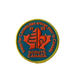 Vintage 1993 Patch trees for Canada/des arbres pour le Canada Scout Canada Retro Sew On Iron On Glue On Collectable Patch