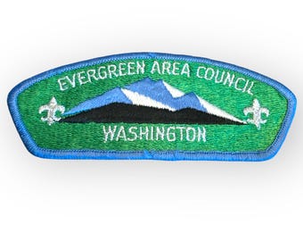 Vintage Evergreen Council Patch: 1980s Boy Scouts of America Collectible