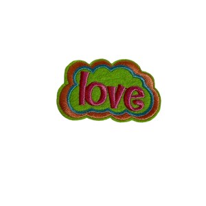 Love Rainbow Felt Fabric Embroidered Iron On Sew On Glue On Patch