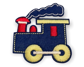 Train bleu fer sur appliques 6cm 2.5" trains patches garçons vêtements patches