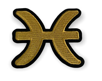 Pisces Sternzeichen gestickter Aufnäher, himmlische Astrologie Applikation