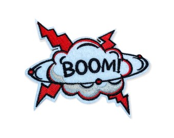 BOOM Blitz Patch bestickter Stoff