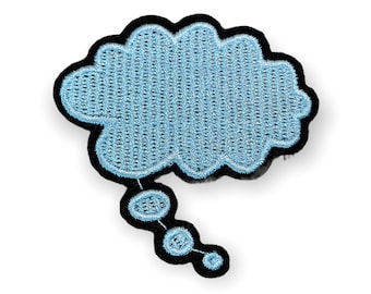 Cloud Embroidered Fabric Patch Sew On - Iron On