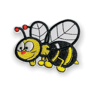Bumble Bee Fabric Embroidered Patch Iron On Sew On