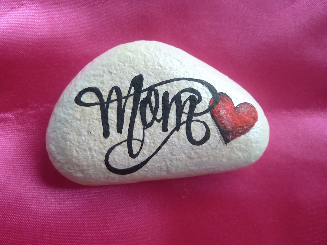 MOM ROCK, Memorial Kindness Garden Stone - Etsy