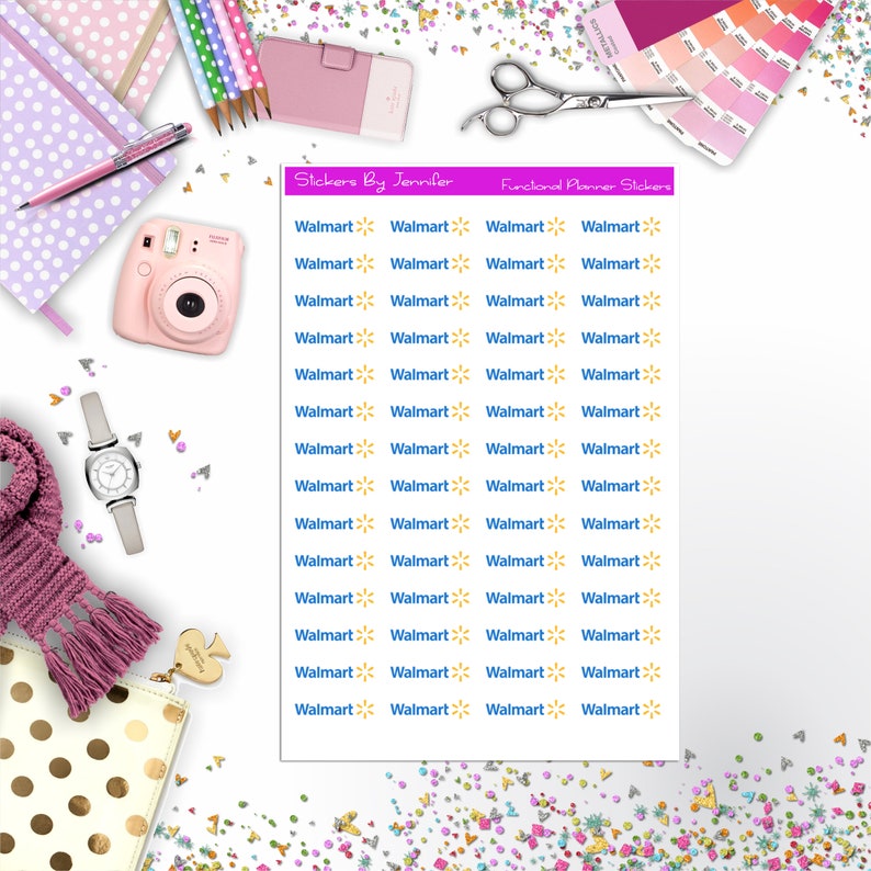 Walmart Shopping Trip Reminder Planner Stickers Etsy