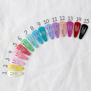 10pcs Tiny metal paint hair clip dolls 15 colour in 2cm doll hairpins miniatures doll hair slide Blythe doll hair clip