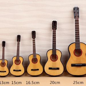 Miniature guitar Musical instrument model  Dollhouse miniatures