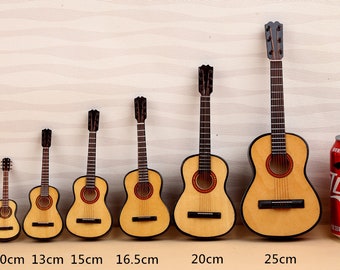 Miniature guitar Musical instrument model  Dollhouse miniatures