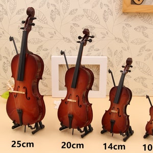 Miniature cello Miniature Musical instrument model Dollhouse miniatures Photography prop